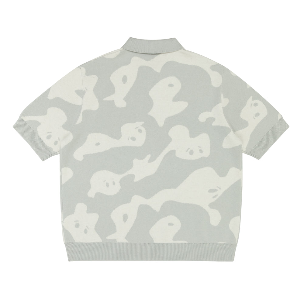 Ghost Camo Knit Polo - Pawa Speed Sports - Back