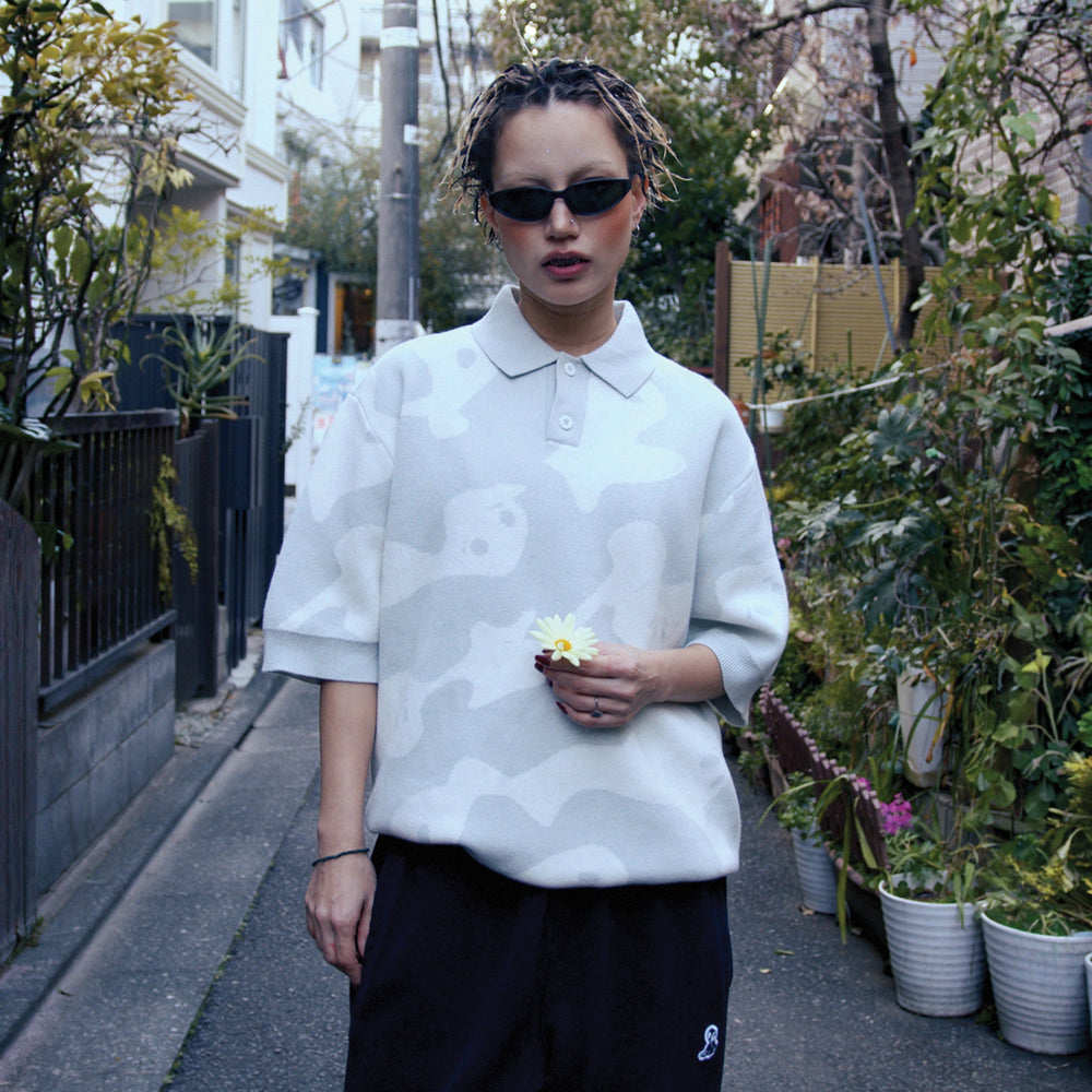 Ghost Camo Knit Polo