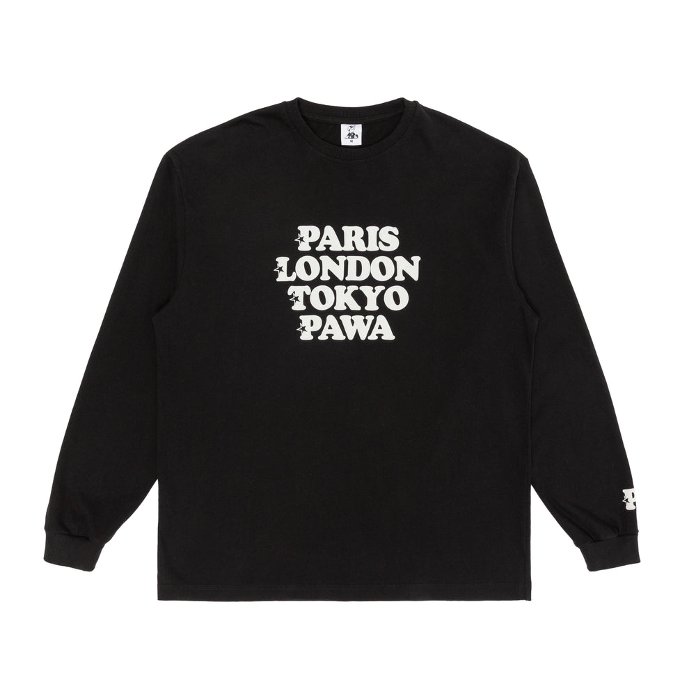 Worldwide Long Sleeve T-Shirt - Black - Pawa Speed Sports