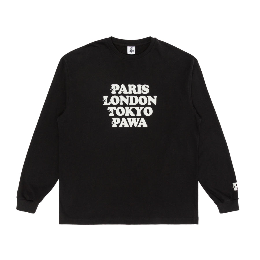 Worldwide Long Sleeve T-Shirt - Black - Pawa Speed Sports