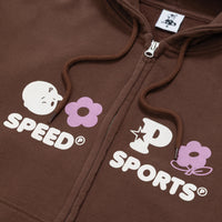 Multi Monogram Zip Hoodie - Chocolate - Pawa Speed Sports - Print