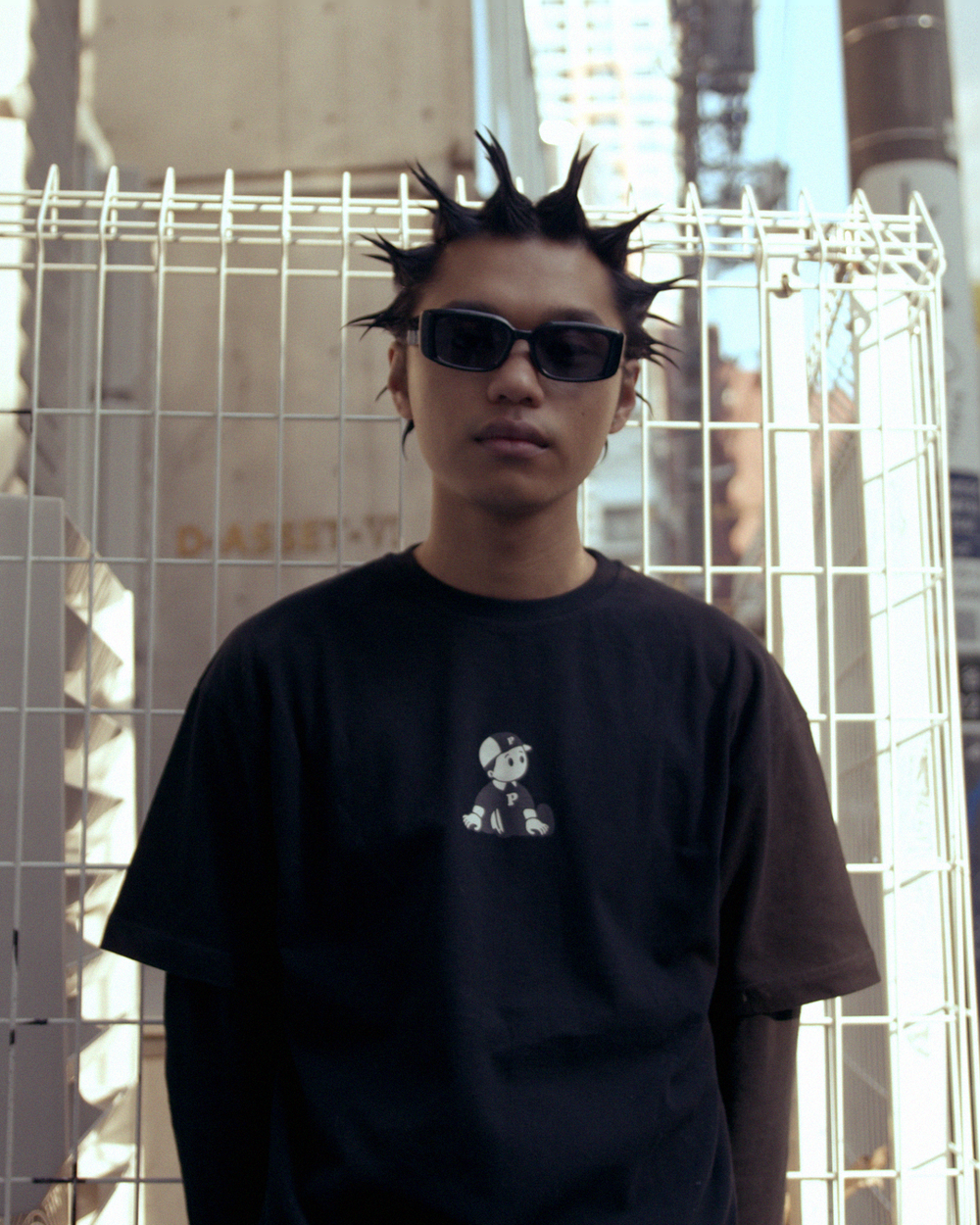 Pawa Speed Sports Boy T-Shirt in black, worn in Tokyo, Season 5 lookbook
