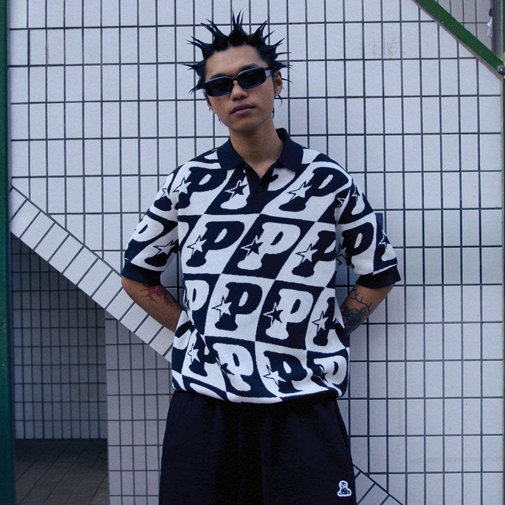 P-Check Knit Polo